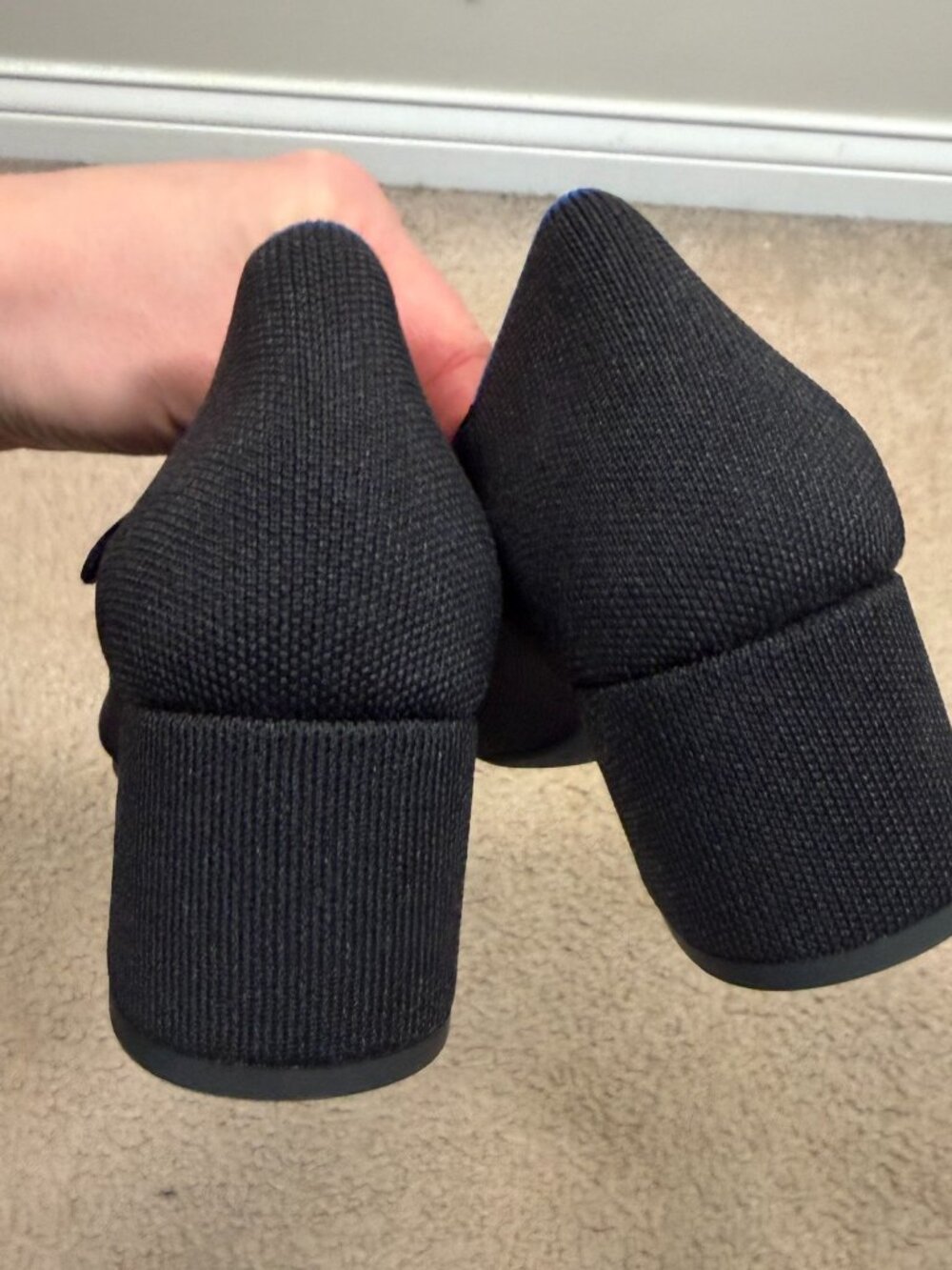 Rothy's Mary Jane Heels Size 10.5 Black Work Office Career Business Sustainable - Picture 7 of 15